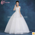 2017 fashionable lace appliues off-shoulder slim fit puffy ball gown cheap plus size wedding dress